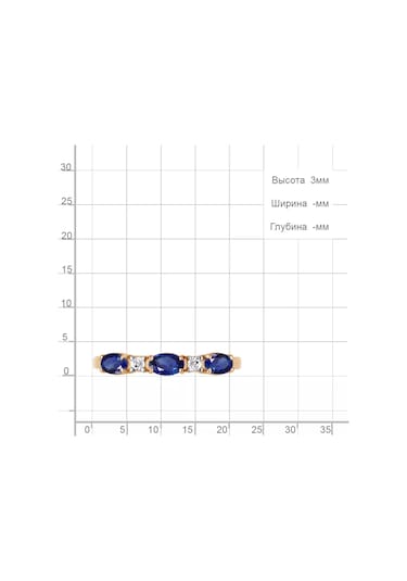 Aquamarıne 925 Ayar Altın Kaplama Safir Taşlı Gümüş Halkası 257962127 Altın