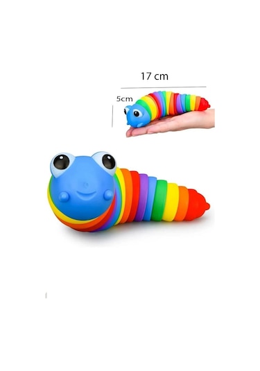Söktak Eğlenceli Stres Ve Anksiyete Giderici Montessori Renkli Tırtıl Eğitici Oyuncak 1 Adet