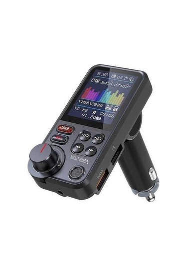 Moly Xiaoguang 1.8 İnç Kablosuz Bluetooth Fm Verici Aux, Qc3.0, Şarj Edilen Tizli Sesli Araç Ürünü