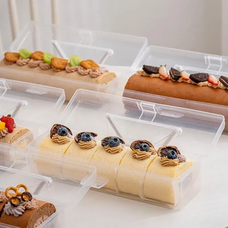 Yaleker Büyük Boy Gıda Seviyesi Pp Malzeme Pasta Sarımı Saklama Kutusu - Ev Kullanıma Uygun Muhafaza Kutusu Şeffaf