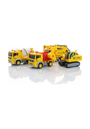 Ctoy 1:20 Sesli Ve Işıklı İş Makinaları Çok Renkli