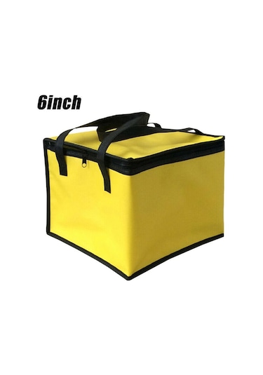 Sarı Yiyecek İçecek Öğle Yemeği Piknik Ofisi İçin Taşınabilir Soğuk Çanta Yalıtımlı Termal Soğutucu 6 Inch Sarı