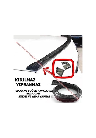 Fıat Brava Uyumlubagaj Üstü Kırılmaz Karbon Spoiler
