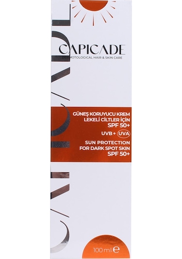 Capicade Spf 50+ Güneş Koruyucu Krem Lekeli Ciltler 100 Ml