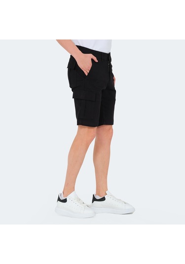 Slazenger EARNINGS Erkek Cepli Kargo Siyah Şort