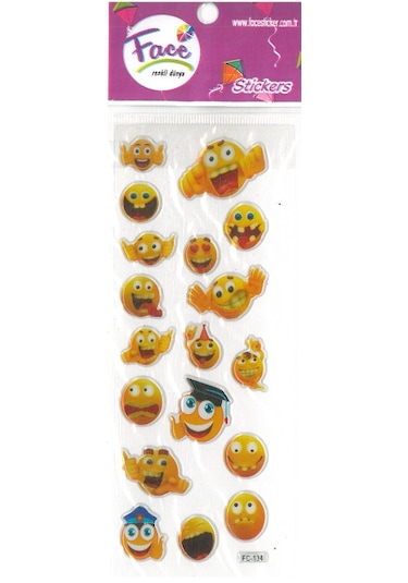 Face Sticker Renkli Kabartma Fc-134