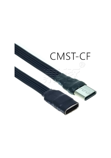 Noenname Null Usb 2.0 Tip-c Uzatma Kablosu, Tv/pc İçin 90 Açılı, 5cm-1m Fpc Whıte1.2m