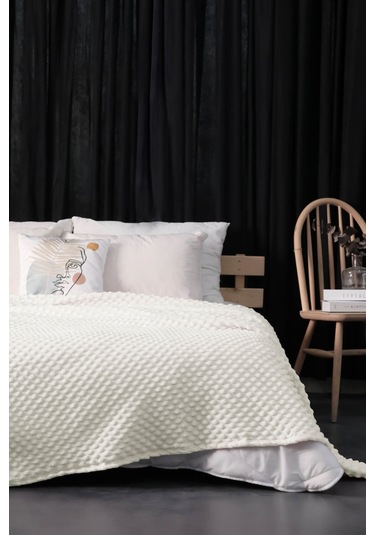 Mink All Season Tomurcuk Çift Kişilik Battaniye - Ekru