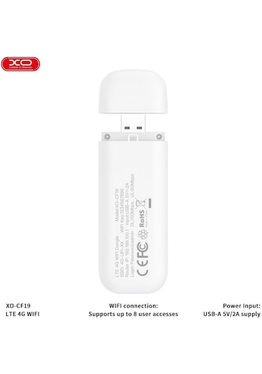 4g Lte Taşınabilir Usb Wifi Modem Ve Mobil İnternet Paylaştırıcı Cf19