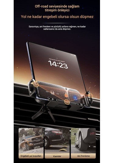 Snapbuy Kablosuz Hızlı Şarj Özellikli Araç İçi Telefon Tutucu Gri