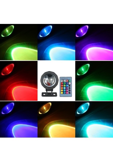 Trendooze Yumuşak Uzaktan Suya Su Stroboskop/ Sprey Solma/ Rgb Renk Led Kumandalı Işığı Ip65 Havuz, Gölet, Flaş/ Efekti Değiştiren Dayanıklı Çoğunlukla Aydınlatma Altı Akvaryum, Ac/dc 4 1m 16 12v 10w Bn