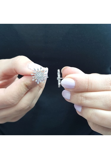 Lova Pırlanta Büyük Kar Tanesi Küpe -  3040108