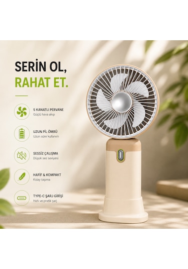 Şarj Edilebilir El Vantilatörü