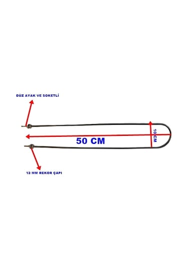 Ender Benmari 50cm Rekorlu Düz Rezistans 2000w 220v 8,5 Cr-ni