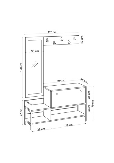 Decormet Nonso Ayakkabılık Carrara Marble Diğer