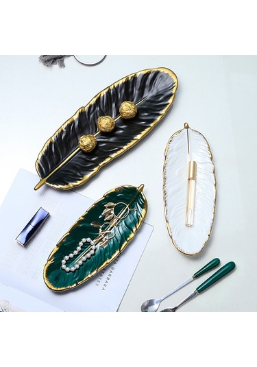 Kangvka Pembe Küçük Seramik Kanat Desenli Gümüş Kenarlı Mutfak & Dekoratif Saklama Tabağı Meyve, Atıştırmalık, Tatlı, Mücevher