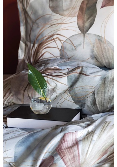 İssimo Home Ashi %60 Tencel Lyocell %40 Pamuk Dijital Saten Çift Kişilik Nevresim Takımı Çok Renkli