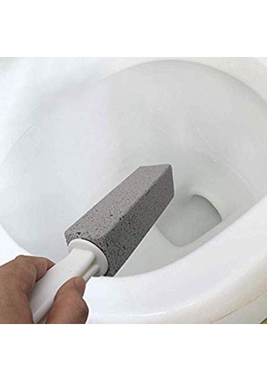 Konesam 4 Adet El Tutuculu Magma Taşı Temizlik Seti - Isıya Dayanıklı, Pp Kollü, 5.3x1.6x1.6 Cm Boyutlu Gri