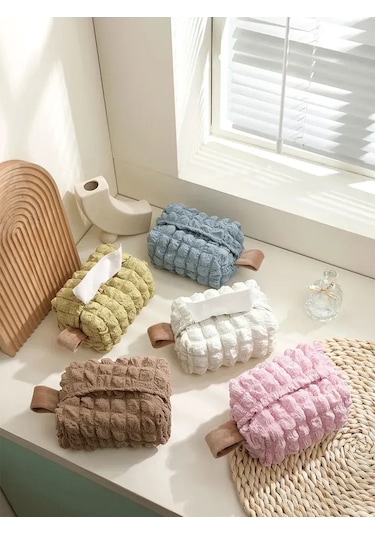 Mufunye Yeşil Peçete Kutusu - Şık Ve Pratik Mutfak & Araç Aksesuarı, 1 Adet Açık Yeşil