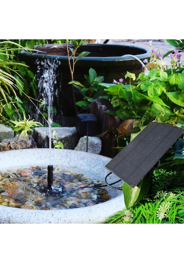 4 Nozullu 2.5 W Dıy Birdbath Dalgıç Güneş Çeşmesi Pompası