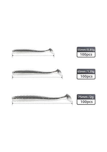 Deniz Balıkçılığı İçin Meredith-yumuşak Silikon Yem, Sazan Balıkçılığı İçin S03 55mm 100pcs