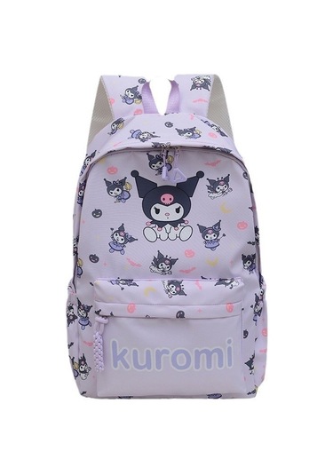 Öğrenci Karikatür Baskı Sanrio Büyük Kapasiteli Omuz Çantası-mor Mor