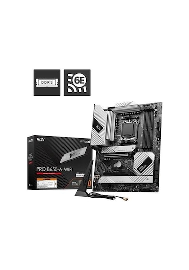 Msı Pro B650-a Wıfı6e Ddr5 Hdmı-dp Pcıe 4.0 Am5 Atx