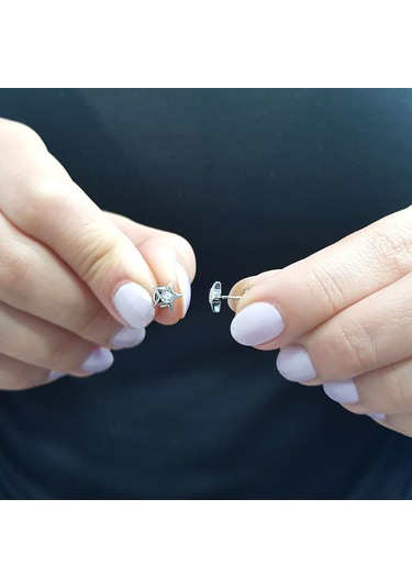 Lova 0.12 Karat Pırlanta Tektaş Yıldız Küpe - 3040087