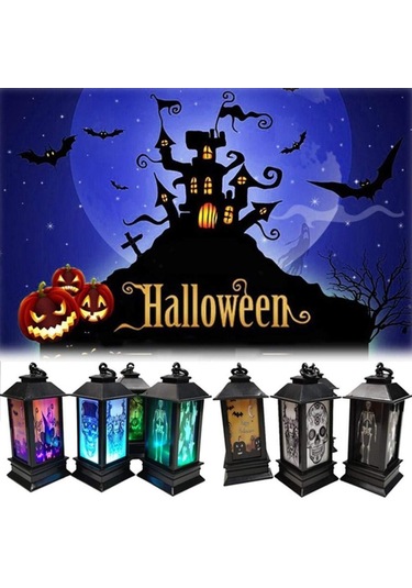 Fener Simülasyon Işıkları, Cadılar Bayramı İçin Korkutucu Parti Süslemeleri, Metal Askı Halkalı Balkabağı Desenli Rüzgar Çanları, Kaliteli Malzeme 2 Adet Çok Renkli