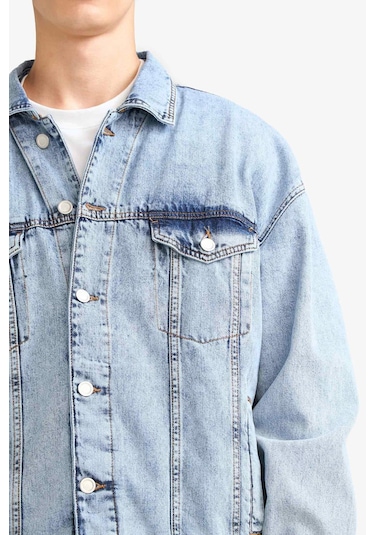 Defacto Oversize Geniş Kalıp Düğmeli Denim Ceket F4737ax25aunm39 Mavi Defacto Oversize Geniş Kalıp Düğmeli Denim Ceket F4737ax25aunm39 Mavi