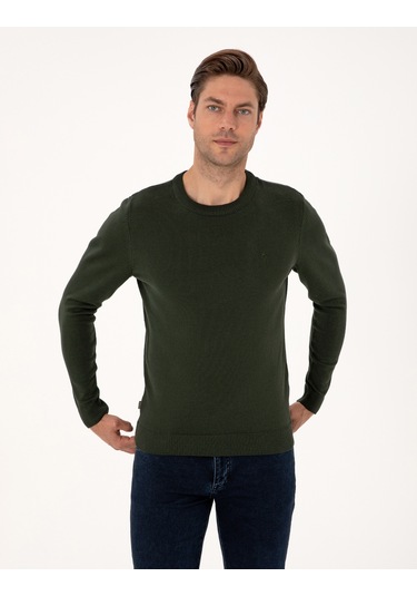 Pierre Cardin Erkek Koyu Haki Kazak /triko 50314192-vr111 Koyu Haki