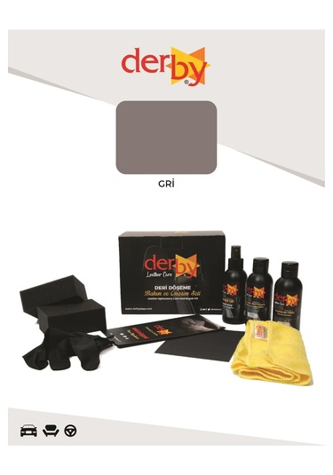 Derby Gri Deri Döşeme Ve Direksiyon Boyama 3 Lü Set