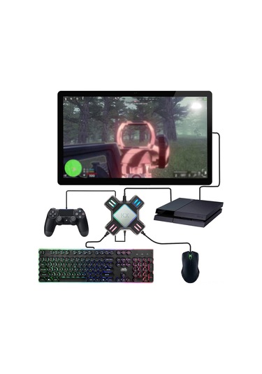 Reedark Konsol Oyuncu Kolu Dönüştürücü: Switch/xbox/ps5/ps4/ps3 İçin Klavye Fareye Çevirici, Gecikmesiz Oyun Deneyimi, Plug & Play Erişim