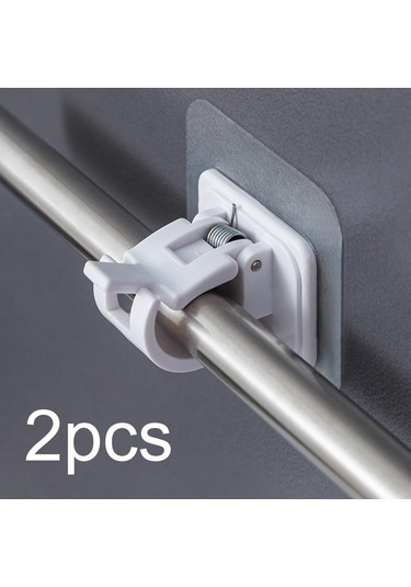 Suntek Kendinden Yapışkanlı Plastik Perde Çubuk Braketi Beyaz 2 Parça Çok Renkli