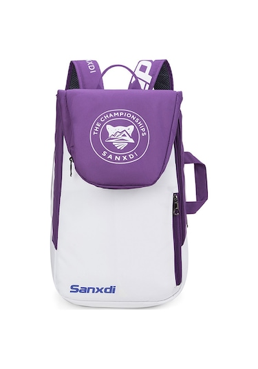 Hombey Açık Hava Çantası Büyük Kapasiteli Tenis Raketi Sırt Çantası Kadın Erkek Gençler Badminton Raketi Mor