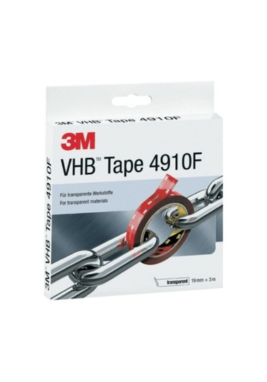 3m Vhb 4910f Çift Taraflı Bant, Şeffaf 19mm X 3m