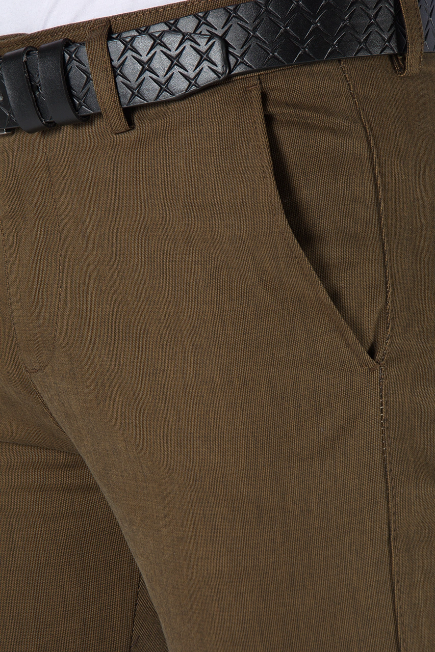 Veaven Erkek Kahve Slim Fit Düz Model İtalyan Kesim Keten Pantolon Çok Renkli15