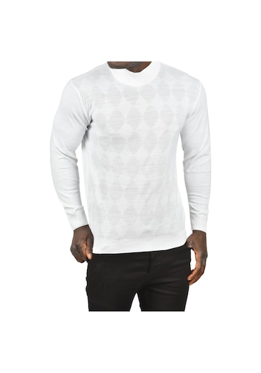 Deepsea Erkek Beyaz Dar Kesim Baklava Desenli Yarım Boğazlı Yaka Triko Yarım Balıkçı Yaka Kazak 2505506 Beyaz Deepsea Erkek Beyaz Dar Kesim Baklava Desenli Yarım Boğazlı Yaka Triko Yarım Balıkçı Yaka Kazak 2505506 Beyaz