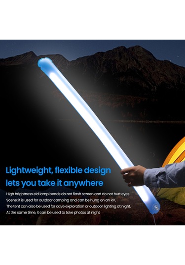 Jeemson Dışarıda Kamp İçin Katlanabilir Ve Şişirilebilir Led Işık, Usb İle Beslenir, 48 Led Işık Demeti, 280 Lumen, Pvc Malzeme, Bantla Asılabilir Çok Renkli