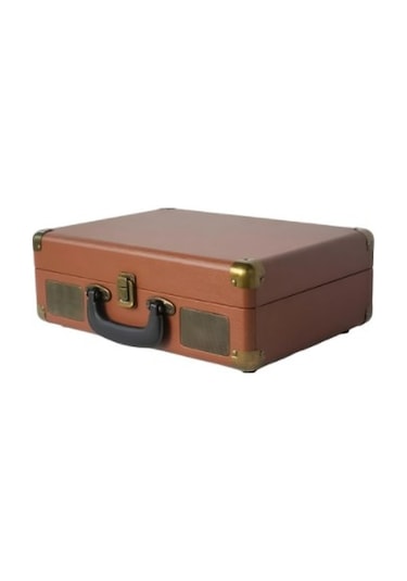 Fomixx Tr-102 Kahverengi Hoparlörlü Bluetoothlu Pikap Plak Çalar Kahverengi