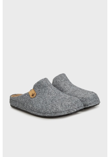 Buratti Keçe Kışlık Ev Erkek Terlik 6711004 Füme