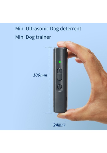 Ultrasonik Köpek Kovucu Usb Şarj Edilebilir Köpek Sürücü Gri