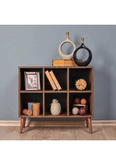 Just Home Paris Kutu Kitaplık - Barok Ceviz Barok Ceviz