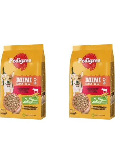 Pedigree Biftek Ve Sebzeli Küçük Cins Köpek Maması 2 Kg 2adet