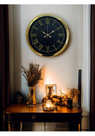 Büro Ev Ofis Hediyesi İçin 40cm Golden Tip Prestij Duvar Saati Diğer 02378372