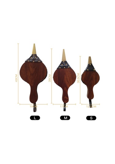 Yuntech01 Küçük Boy Ahşap-deri Ateşlik Fırçası, Mangal Ve Ofis İçin Hava Blowerı Çok Renkli