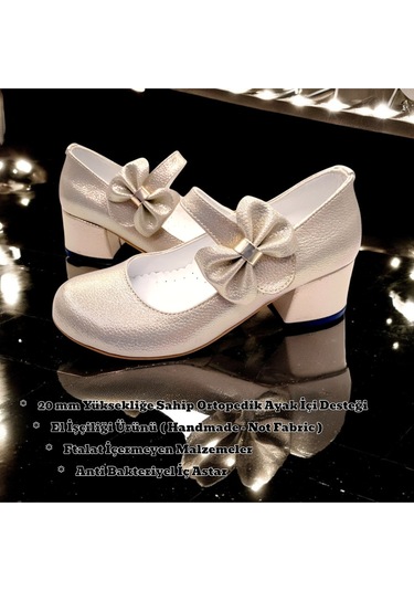 Beebron Ortopedik Topuklu Abiye Kız Çocuk Ayakkabı Starry Series Abiayk2401 Altın Altın