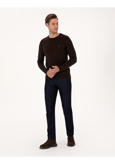 Pierre Cardin Erkek Koyu Kahverengi Kazak /triko 50314192-vr084 Koyu Kahverengi