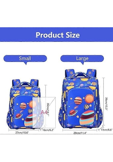 Ganzhoushop Çocuk Sırt Çantası, Erkek Kız Okul Sırt Çantası İlkokul Çantası Su Geçirmez Okul Çantaları Uçak Desenli Sırt Çantası Genç Çantaları, Mavi Çok Renkli
