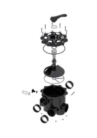 Gemaş 6 Yollu Vana Ø 50 mm (1,5 inç) Yandan Dişli Çıkışlı 6-Way V